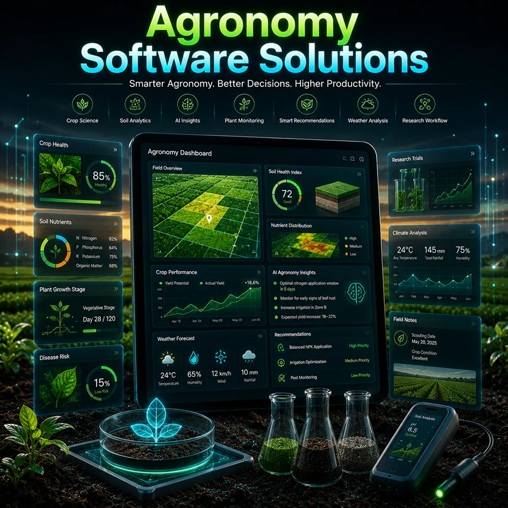 Agronomy software solutions for agriculture